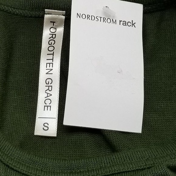 Forgotten Grace Sweater Womens Small Green Stretch - Picture 5 of 13